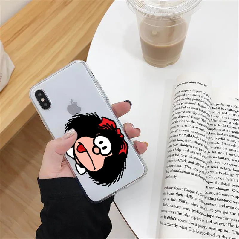 Испанский comic Quino маленькая девочка Mafalda телефон Прозрачный мягкий силиконовый чехол для iPhone 5S, se 4S 6 S 7 8 Plus X Xs Max Xr Fundas Coque