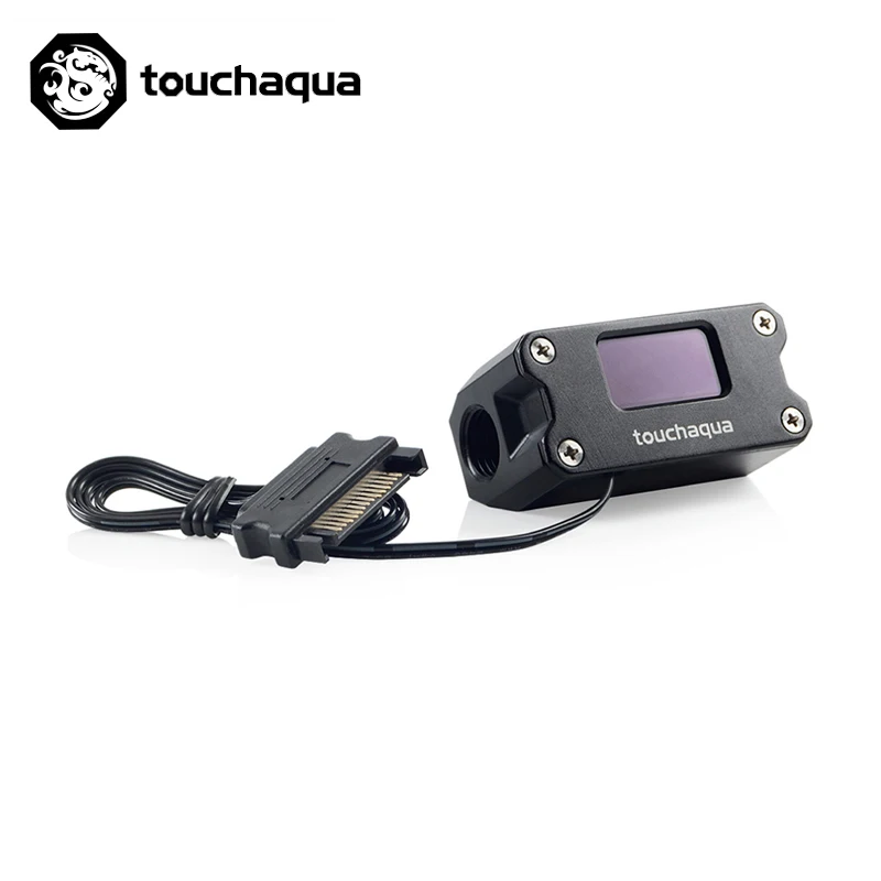 bitspower touchaqua termômetro digital sensor térmico display de temperatura tela displayer sata ficha