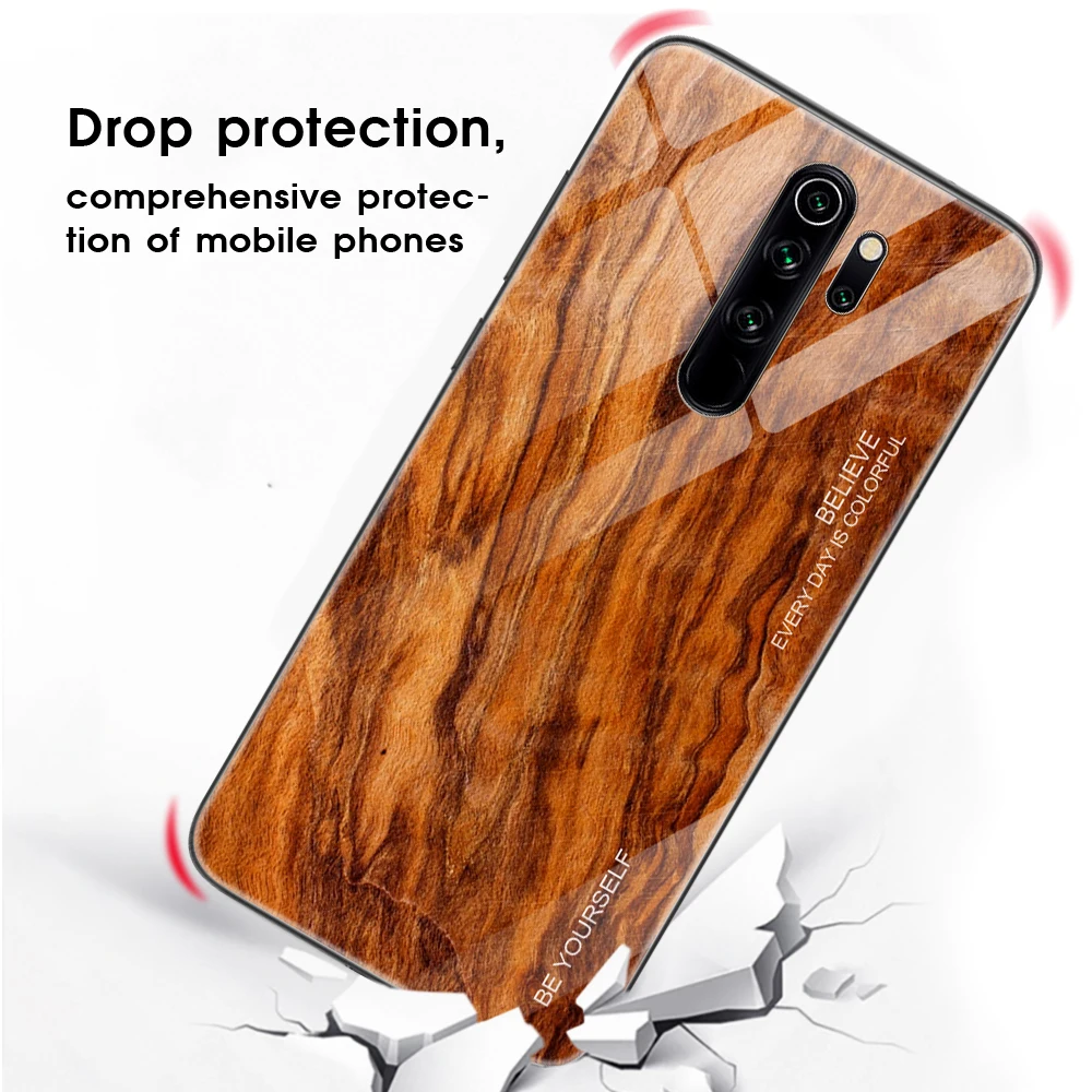 Чехлы с текстурой древесины для телефонов Xiaomi Redmi Note 8 Pro 8T чехол из закаленного