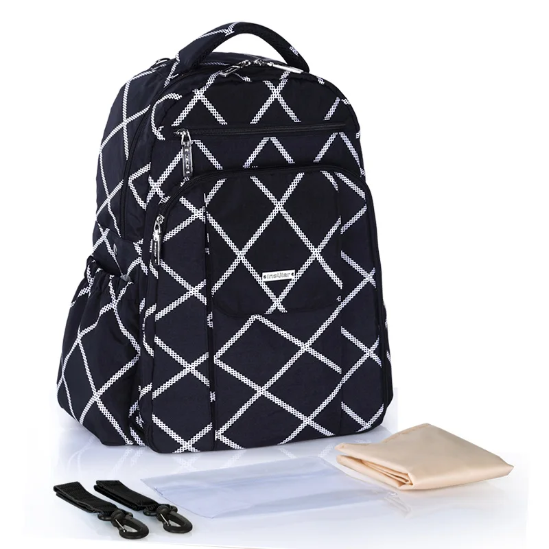 Многофункциональная вместительная сумка для мамы, водонепроницаемая сумка на плечо для мамы - Цвет: Elegant Black