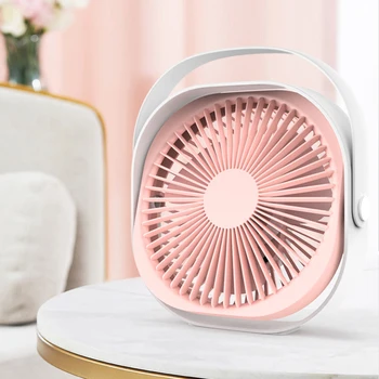 

USB Rechargeable Small Fan Portable Desktop Cooling Fan with Three Gear Adjustable Wind Speed for Home Office Dormitory