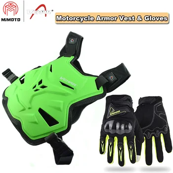 

Motorbike Chest Back Protector Armour Vest Motorcycle Vest Armor Protection Moto Racing Clothing Motocross Protective Gear Glove