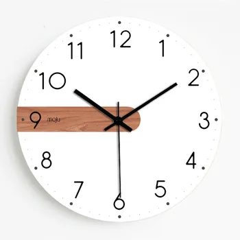 

Wood Wall Clocks Living Room Decoration Wall Clock Modern Design White Silent Home Nordic Hanging Watch Luxury Home Decor Reloj