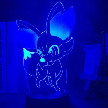 

Game Go Fennekin 3d Night Light for Child Bedroom Decoration Colorful LED Lights Monsters 3d Night Lamp Fennekin