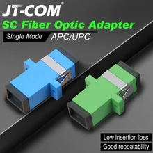 Frete Grátis! 200Pcs SC Adaptador De Fibra Óptica Conector SC / UPC SM APC Monomodo Simplex SC-SC Flange Acoplador Atacado para
