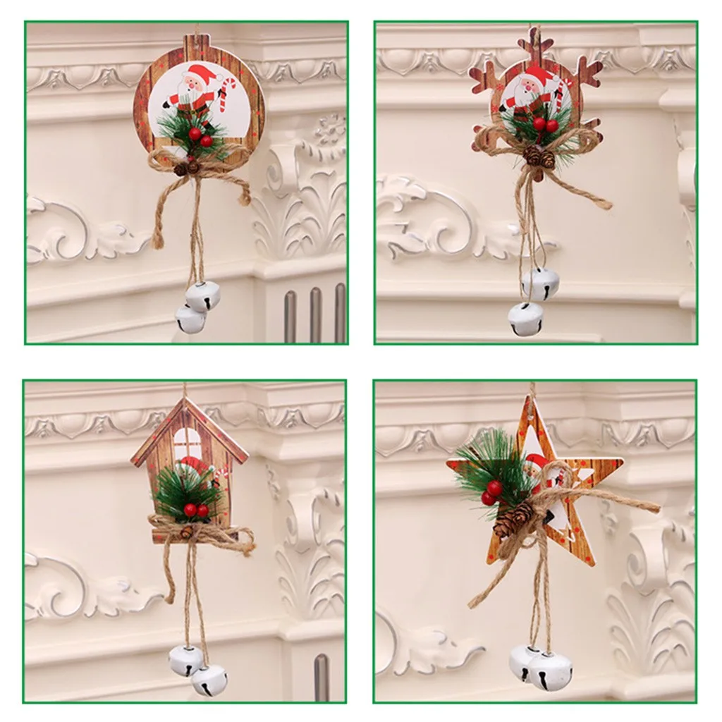 Рождественская елка, подвесная подвеска, ветровые колокольчики, Рождественский Декор, подвески, подвесная елка, дверь, подвесная кукла, кулоны, ремесла A30930