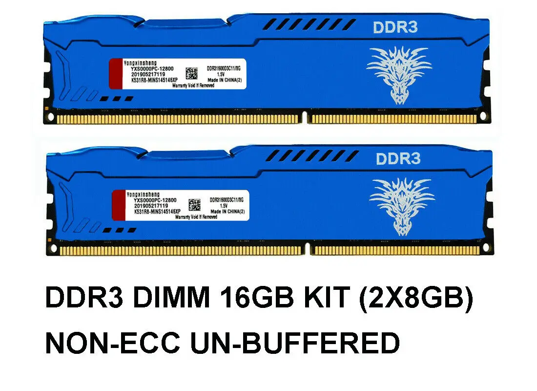 Blue DDR3 RAM 8GB 1600MHZ 1866MHZ 240Pin CL11 DIMMPC3 12800 PC Desktop RAM Memory 1.5V Computer parts memoria