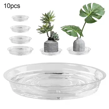 

New 10Pcs Plastic Home Garden Flower Pot Plant Labels Tags Planter Tray Saucers Garden Balcony Planter Trays Water Basin