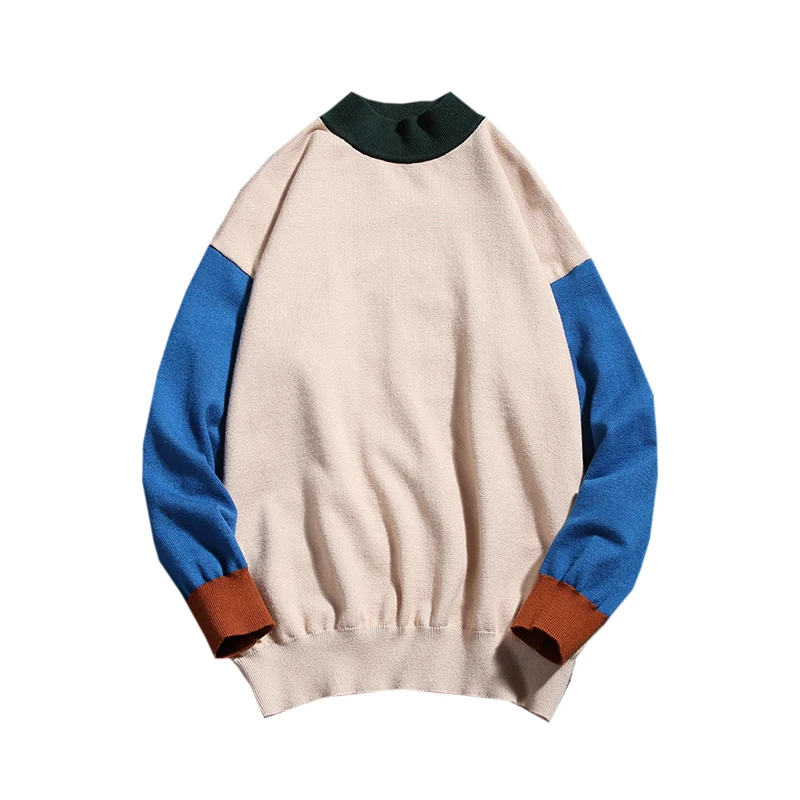 Мужской свитер в стиле пэчворк, специальный зимний цветной свитер с принтом, мужской свитер с принтом, рождественский подарок