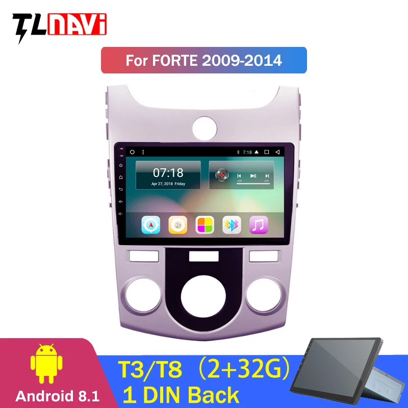 Excellent 2G RAM 32G ROM 9 inch IPS 2.5D android 8.1 Car Radio DVD Player for KIA forte 2009-2014 GPS Navigation 1
