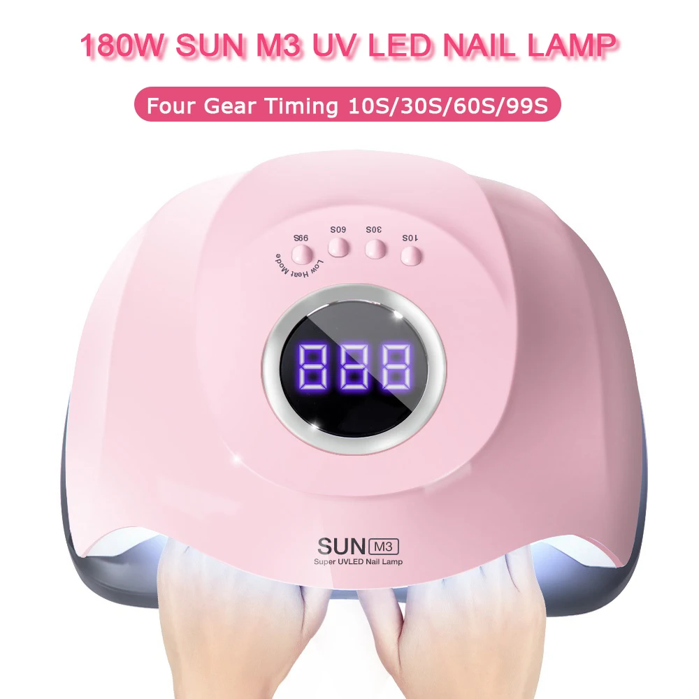 2020 180 Вт SUN M3 УФ фена для всех видов гелей 45 светодиодов сушилка лампа полировки