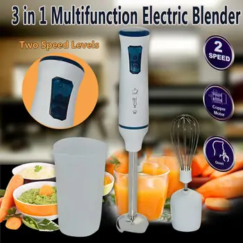 

3-in-1 Immersion Hand Blender Food 1000W Mixer with Container and Whisk Electric Whisk Grinder for Milkshake Baby Food Sauce