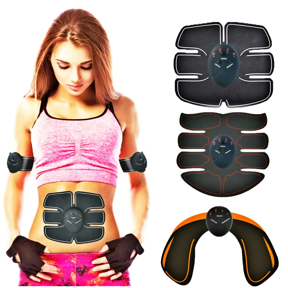 EMS Wireless Smart Muscle Stimulator Abdominal Trainer Hip Trainer Buttocks Butt Lifting Slimming Massager Body Shaping lady