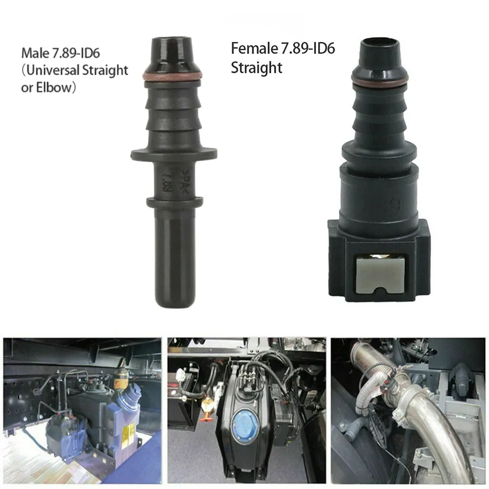 Auto Fuel Pipe Hose Joint Quick Release Fitting Set 1 Pc Straight 7.89 Mm ID6 B1-7.89-ID6 Straight Connector Auto Replacement fuel line connector,hose coupler