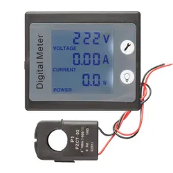 Multimètre AC 80 260V PZEM 011, voltmètre à affichage numérique LED, ammètre à Inductance mutuelle, testeur de puissance multifonction 