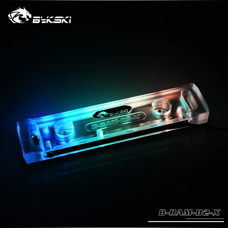 Bykski 2 канала памяти медный кулер ОЗУ водоблок Поддержка RGB RBW B-ram-D2-X