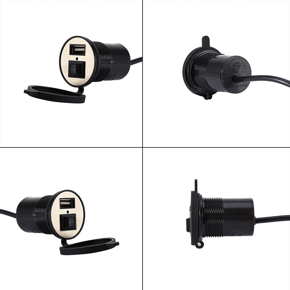 Мотоцикл USB порт 12 в водонепроницаемый мотоцикл руль зарядное устройство 5 В 1.5A адаптер питания Разъем для мобильного телефона gps