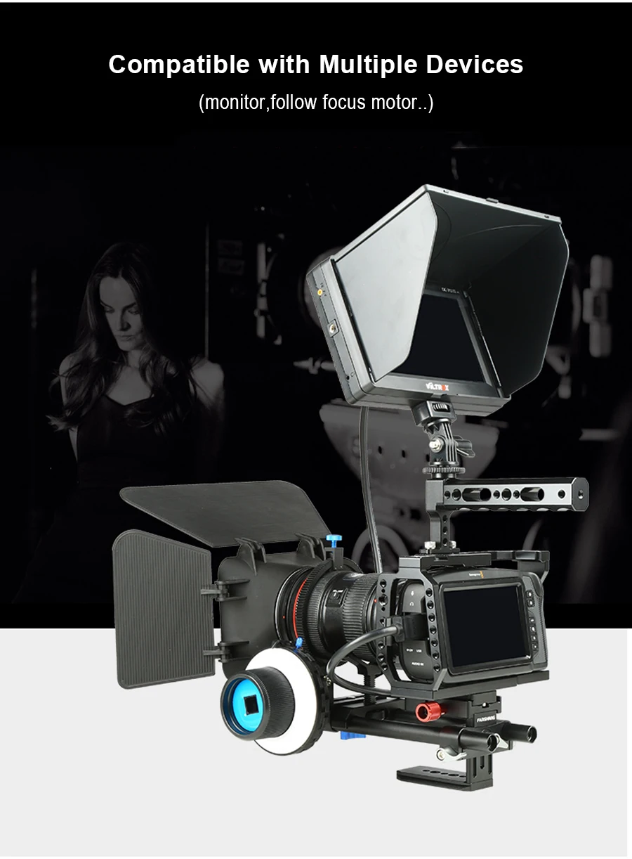 Viltrox камера клетка для Blackmagic Карманный кинотеатр камера BMPCC 4K Защитная клетка камера установка с 1/4 ''3/8'' винт Наплечная установка