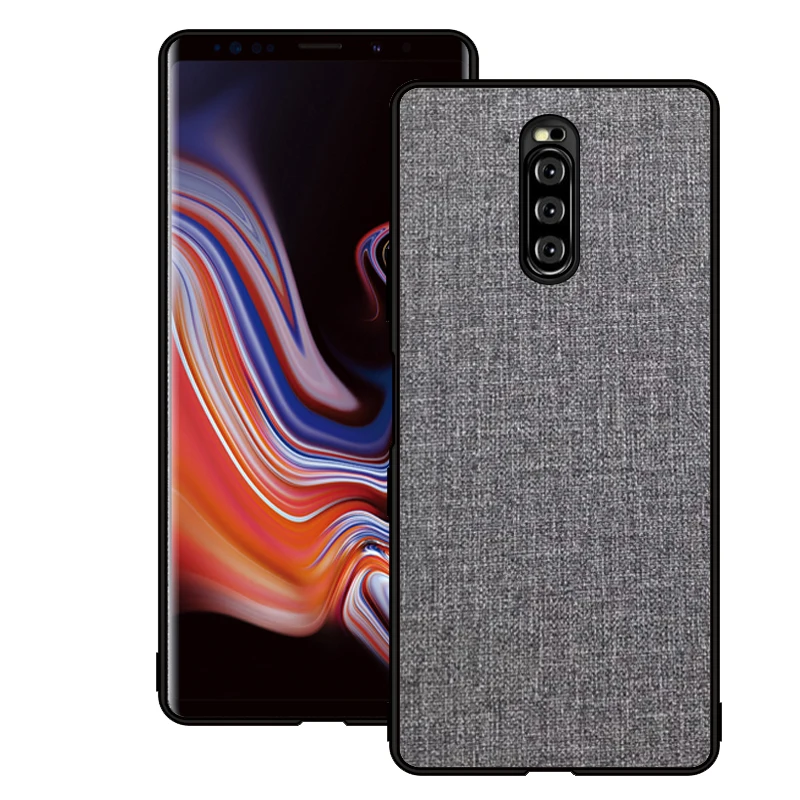 Полный защитный чехол для sony Xperia 1 чехол J9110 роскошный модный Тканый дизайн задняя крышка для sony Xperia1 чехол для телефона 6,5 Дюймов - Цвет: Серый