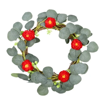 

Rose Eucalyptus Leaf Wreath Wreath with Seed Eucalyptus Vine Circle