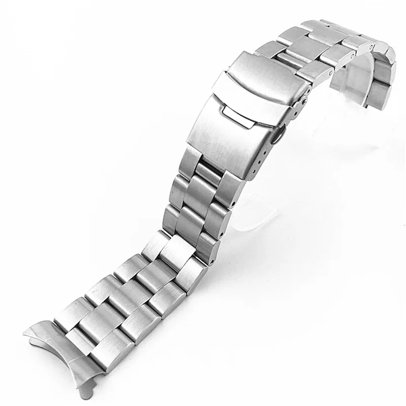 Браслет из нержавеющей стали для наручных часов Seiko SKX007 SKX009 SKX011 сменный изогнутый