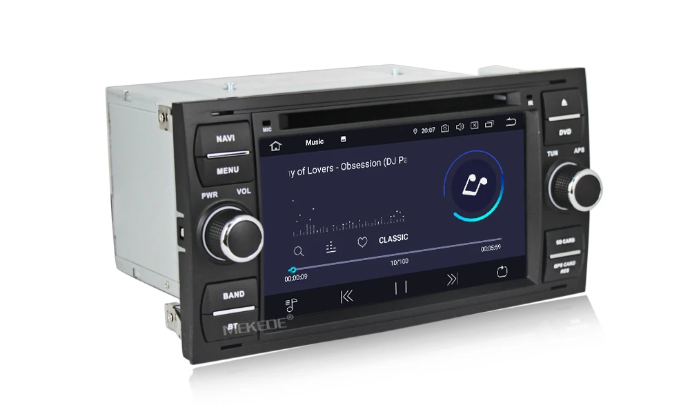Perfect MEKEDE IPS DSP car media player for Ford Fiesta Focus C-max Galaxy Mondeo Transit with Andorid 9.0 4G RAM 64G ROM 20