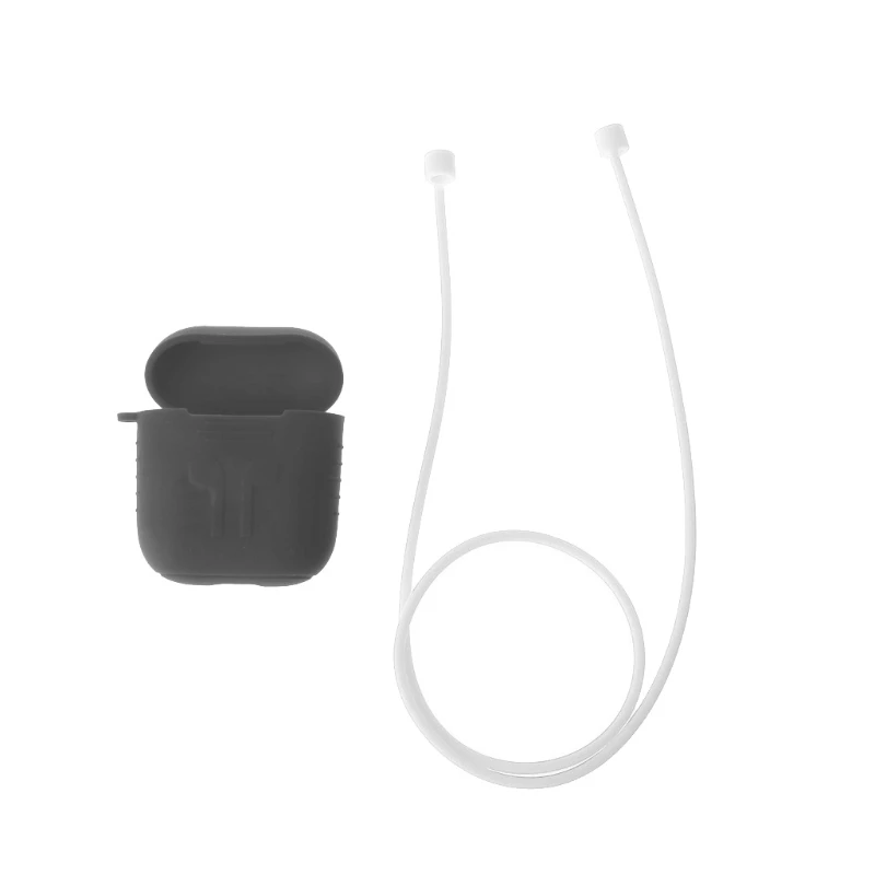 Силиконовый защитный чехол с ремешком для наушников AirPod чехол для зарядки