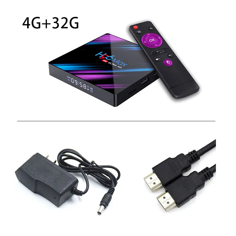 4G 32G Set top TV Box 4G DDR3 USB 3,0 Bluetooth 4,0 Android 9,0 9 оs 4K 4096x2160 H96 Смарт пятиядерный ГП Mali-450 RK3318 GPU 2,4 г/5G - Цвет: 4G 32G