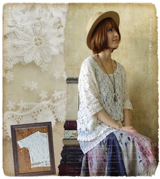 

2020 new fashion casual women's clothing Lace shirt chiffon shirt loose summer small fresh