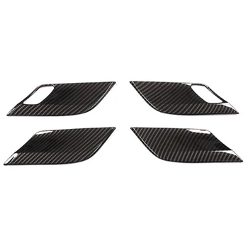 

Car Texture Safety Door Lock Handle Bowl Cover Trim for BMW X5 F15 X6 F16 2015 ABS Carbon Fiber