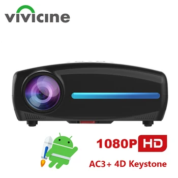 

Vivicine S2 Newest 1080p Projector,Option Android 9.0 HDMI USB PC 1920x1080 Full HD LED Home Theater Video Projector Proyector