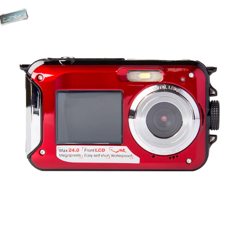 H268 цифровой Камера 3M Водонепроницаемый Камера 2,7 Inch+ 1,8 Inch двойной Экран Max 24MP 16 раз больше, чем у цифровой зум-черный