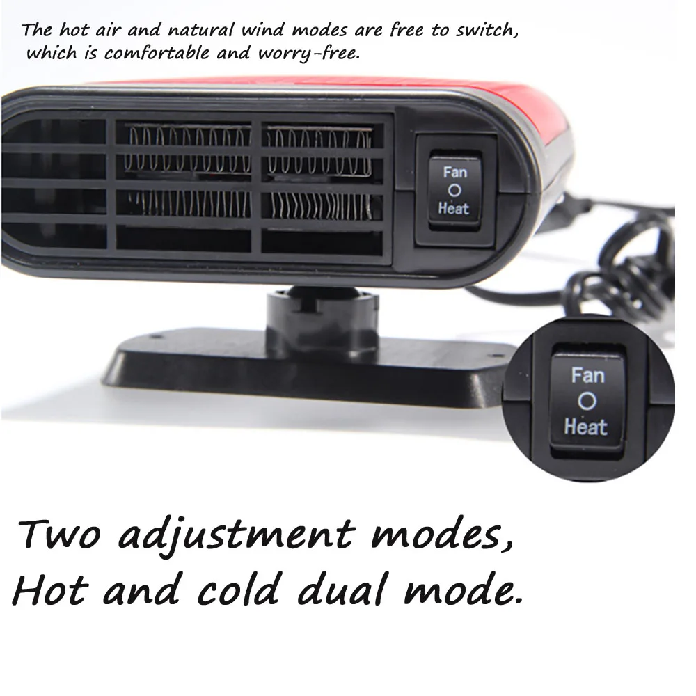 UK 150W Heater Heating Cool Fan Defroster Demister Portable Ceramic Car Vehicle