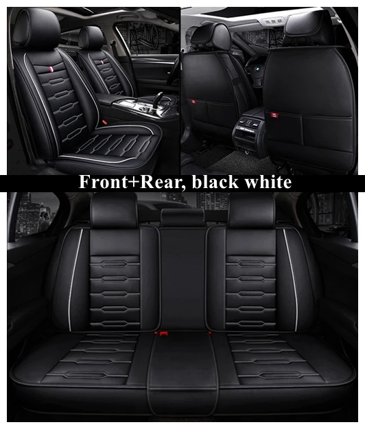 Передняя+ задняя крышка сиденья для Fiat 500l fiorino siena doblo 500x idea palio weekend bravo qubo fullback punto perla Авто стиль - Название цвета: black white standard