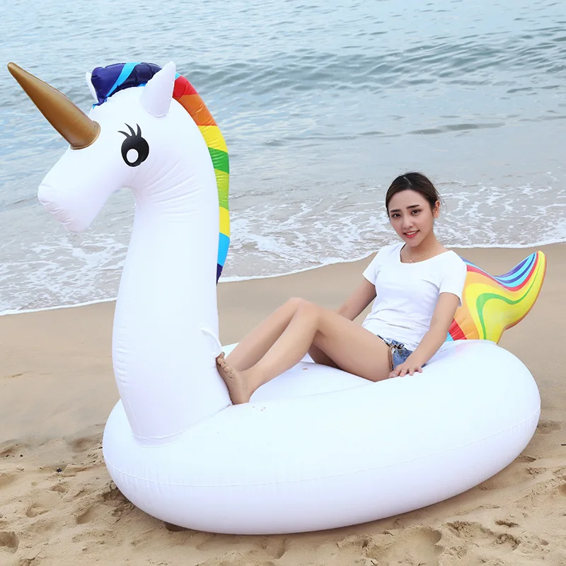 

Beach Swimming Pool Inflatable Unicorn Mount Floating Row Oversized Adult Floating Bed Chair Lounge Hammock Water Sport