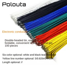 Cavalier de fil de cuivre, ligne de connexion électronique en cuivre étamé à noyau unique pour les écrans LCD pour le soudage 22/24/26AWG 5/5/0 CM 30CM