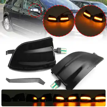 

2x Flowing Turn Signal Light Dynamic LED Side Wing Rearview Mirror Blinker Sequential Indicator Lamp for Ford Focus C-MAX MK2