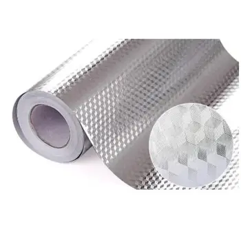

Kitchen Wallpaper Stove Aluminum Foil Oil-proof Anti-fouling High-temperature Self-adhesive Croppable Wallpaper Wall Sticker
