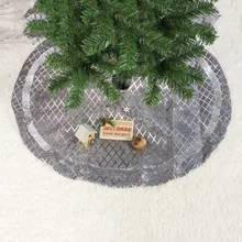 Коврик под рождественскую елку на Рождество вечерние фестиваль дерево нижняя ткань дерево юбка детский игровой коврик, покрытый серебром, украшение для дома
