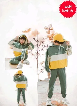 

Patchwork Boys Clothes Jacket + Pants 2 Pcs Boys Outfits Letter Hoodies Suit For Boys Spring Autumn Casual Clothes For Boys