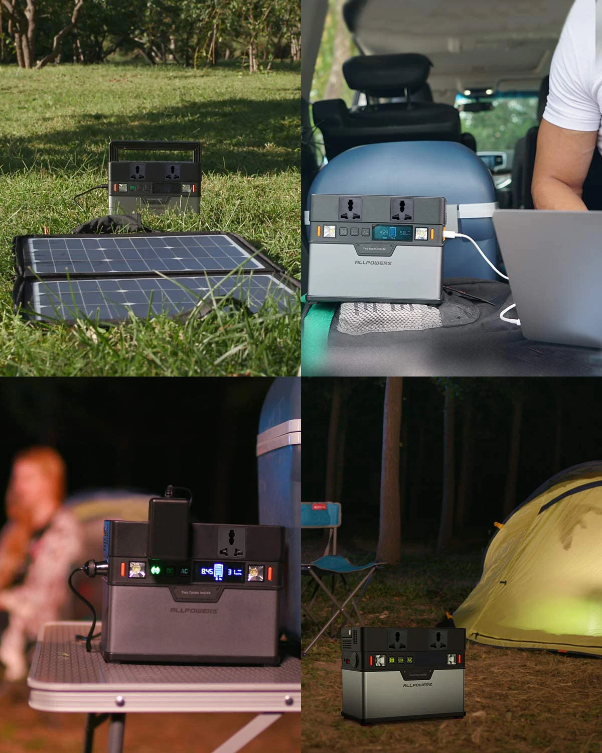 ALLPOWERS Portable Power Station 288Wh / 78000mAh Mobile Power Supply Solar Generators 300W Battery Power Storage For Camping power bank battery