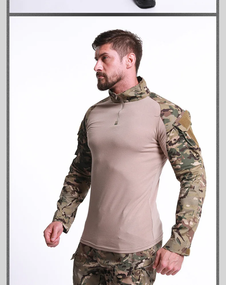 Muscle Kid Brother фитнес Европа и Америка Чистый хлопок спортивная одежда для улицы с длинным рукавом для мужчин Велоспорт камуфляж боевой Tr