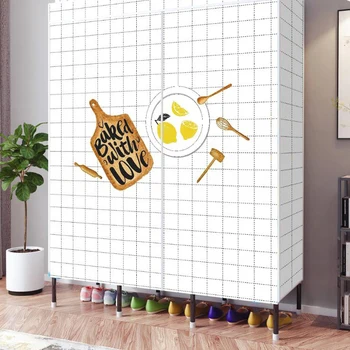 

Wardrobe Simple Cloth Wardrobe Steel Pipe Bold Reinforcement Storage Cabinet Steel Frame Simple Modern Assembly Fabric