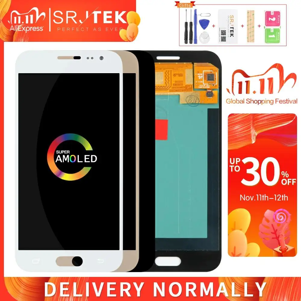 AMOLED/TFT Srjtek для Samsung Galaxy J2 2015 J200 ЖК дисплей сенсорный дигитайзер сенсор стекло в