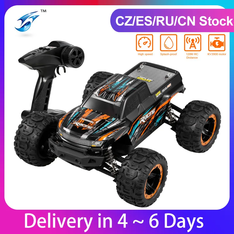 Linxtech 16889 1/16 30/45km/saat yarış RC araba fırçasız Motor 4WD büyük ayak Off-Road RC Buggy araba oyuncak tüm arazi çocuklar için VS 12428