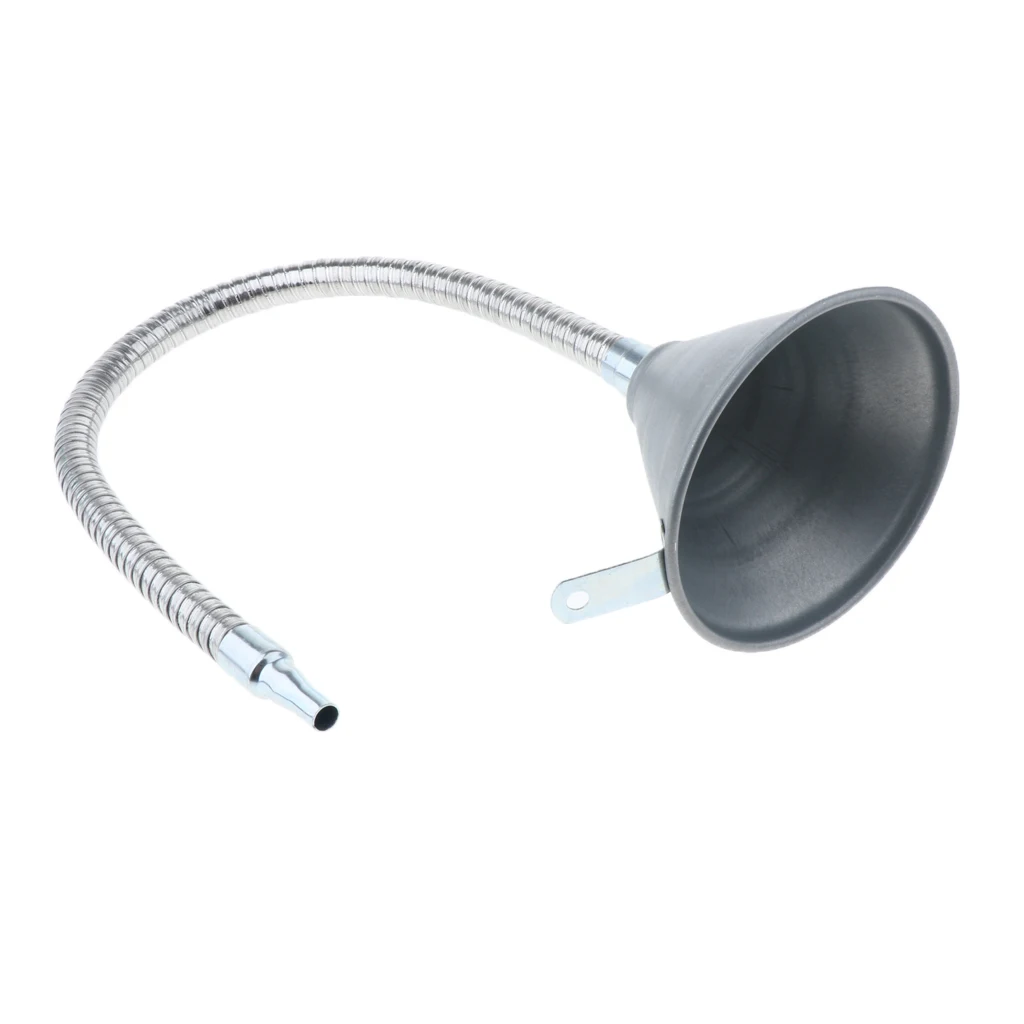 Long 24.8'' Flexible Extension Metal Funnel Nozzle for Cars and Motorcycles, Engine Oil, Liquid, Diesel, Kerosene and Gasoline
