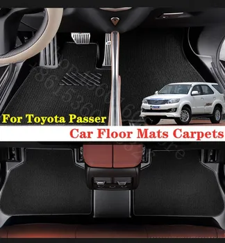 

Puou For Toyota Passer Car Floor Mats Carpets Front & Rear Full Set Custom auto foot Pads automobile waterproof carpet cover