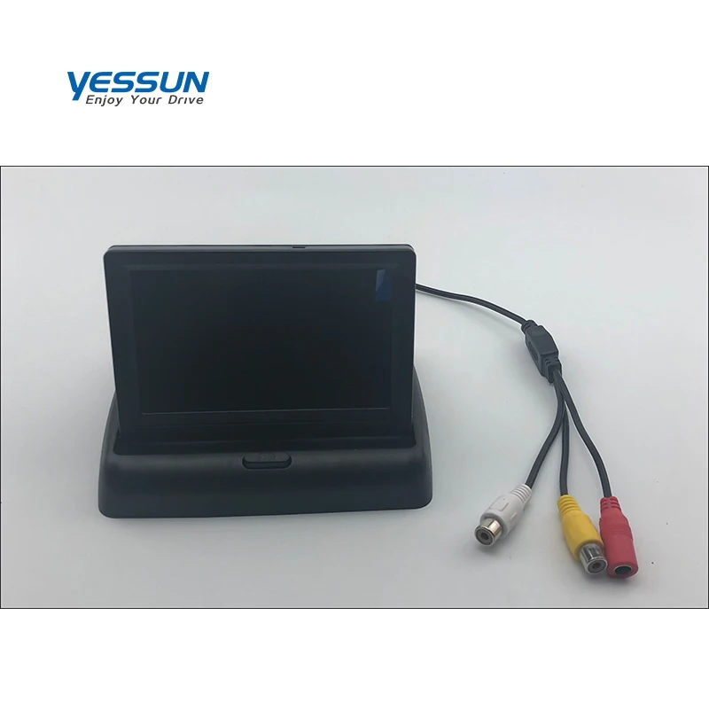 Yessun 4,3 дюймов складываемый автомобильный монитор TFT ЖК-дисплей камера s обратная парковочная камера для автомобиля Мониторы Заднего вида NTSC PAL