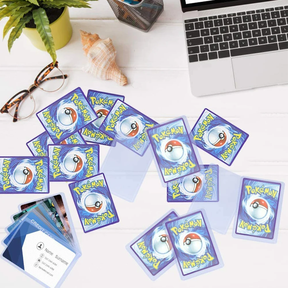 Transparent Card Sleeve Album for Pokemon, Yu-Gi-Oh!, and Trading Cards Game Binder Description Image.This Product Can Be Found With The Tag Names Cards protector folder, Hobby Collectibles, Toys Hobbies