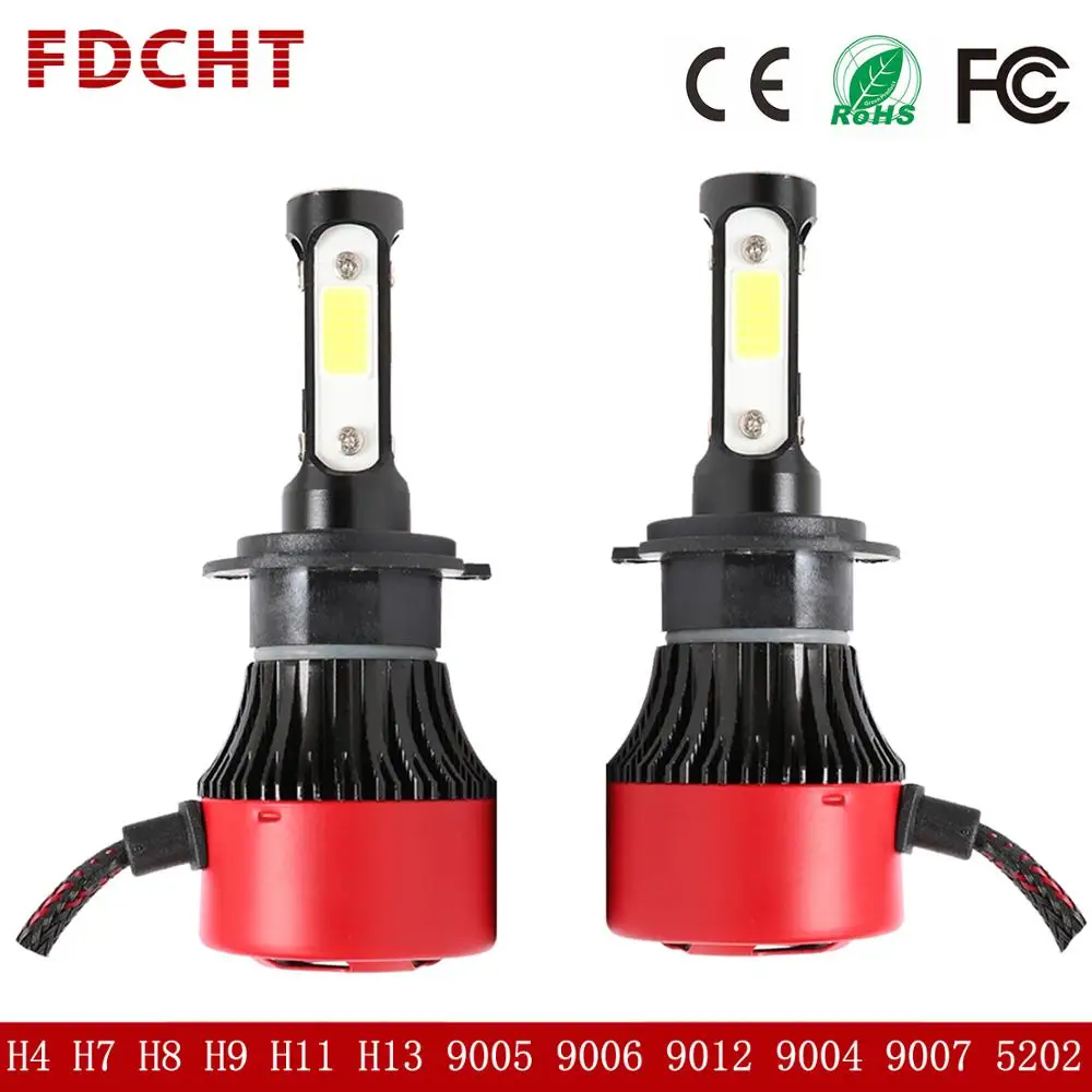 

FDCHT h7 h4 h11 h1 hb4 h3 super led car light headlight bulb automotivo mini h8 hb3 9005 9006 hir2 24v turbo auto moto lamp 12v